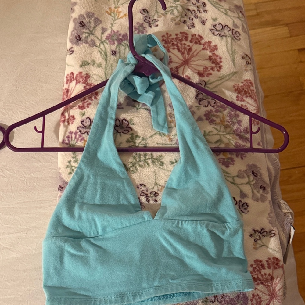 Garage Sky Blue Halter Bandeau